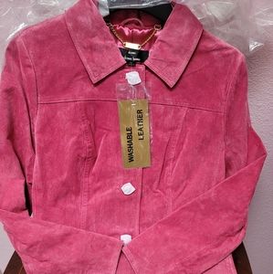 Dennis Basso Washable Leather Jacket Medium